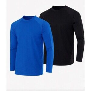 2 Pack Boy's Youth Rash Guard Fishing Shirt Long Sleeve Swim LargeShirts UPF 50+